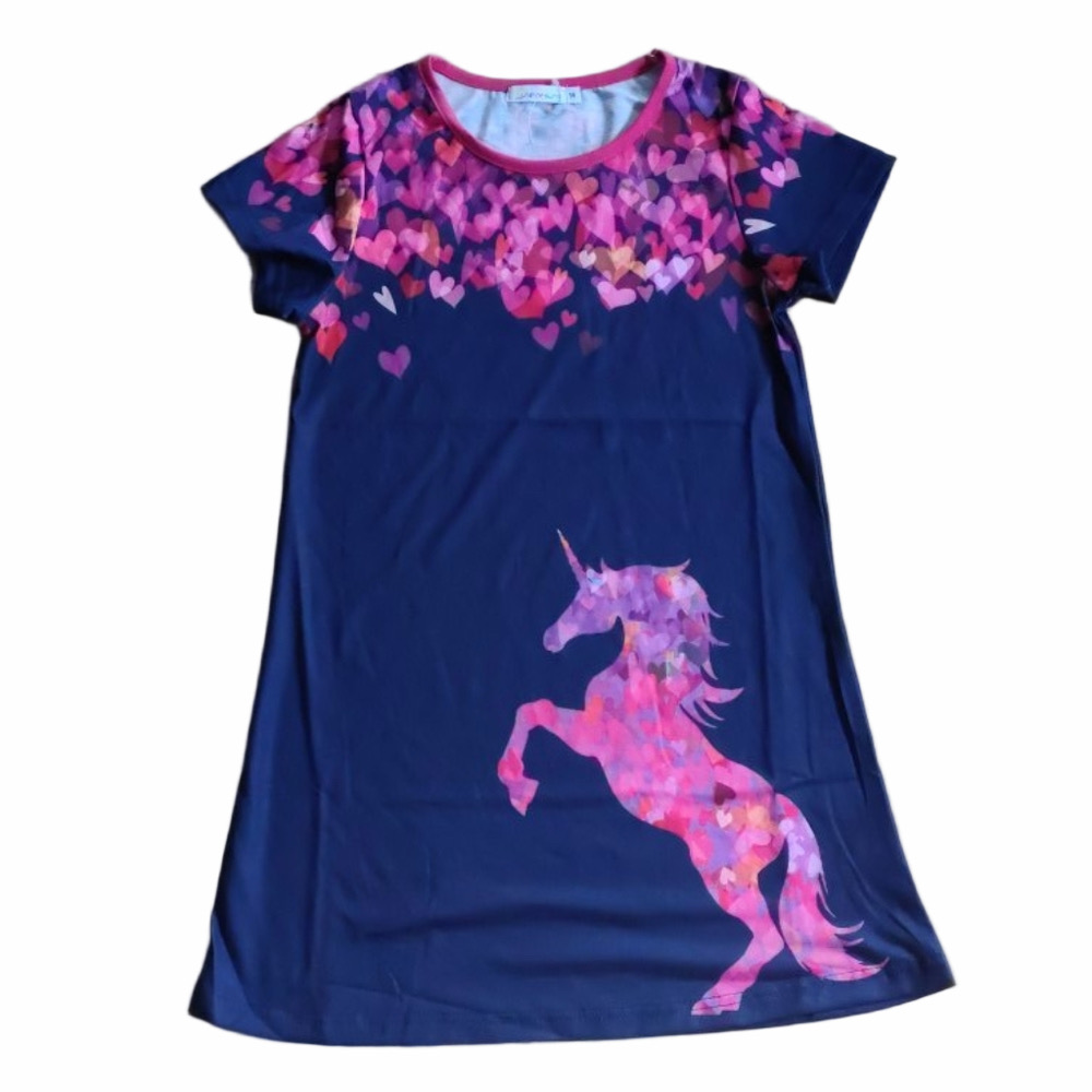 Sunshine Swing Heart Unicorn Dress. Colorful Fun Fantasy Girly